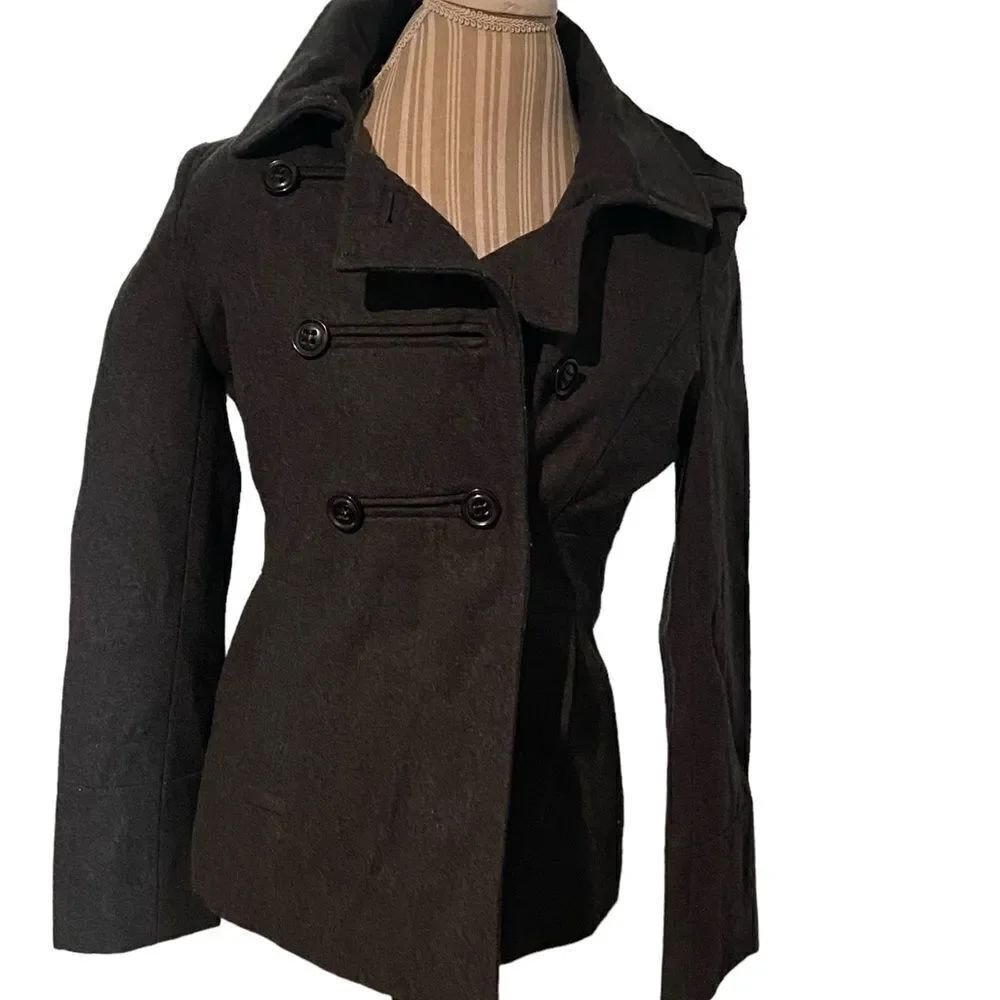 Apostrophe size small lined wool coat double breasted excellent condition